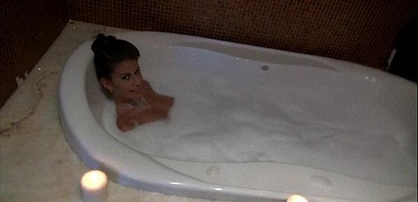  Latina takes a bath and gets some cock 1